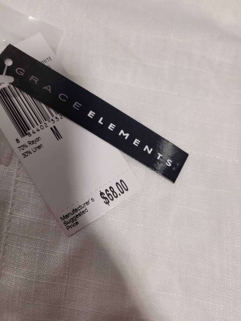 Grace Elements White Button-Front Women's Tunic - Picture 4 of 4